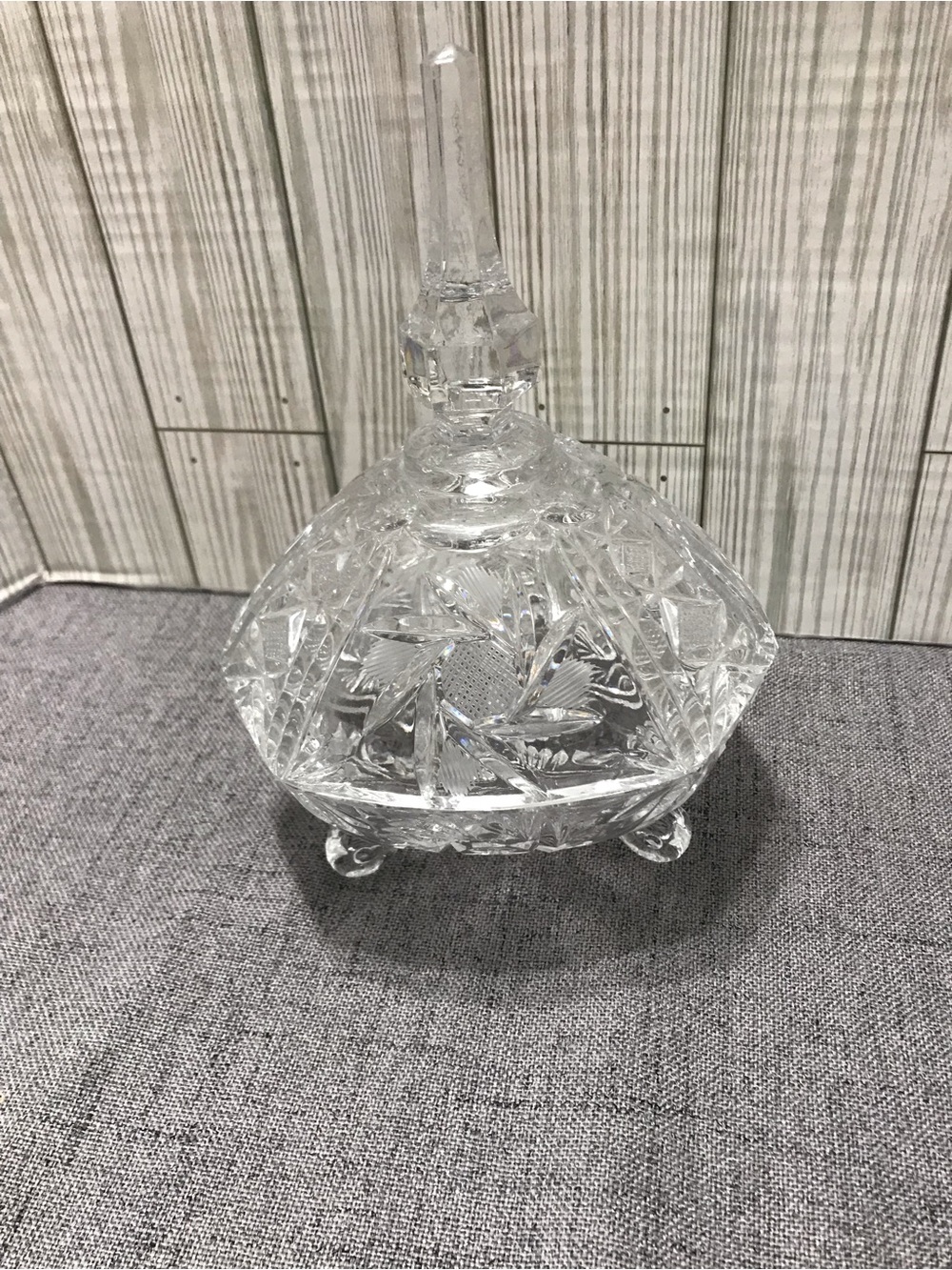 Vintage cut Crystal Candy Dish.